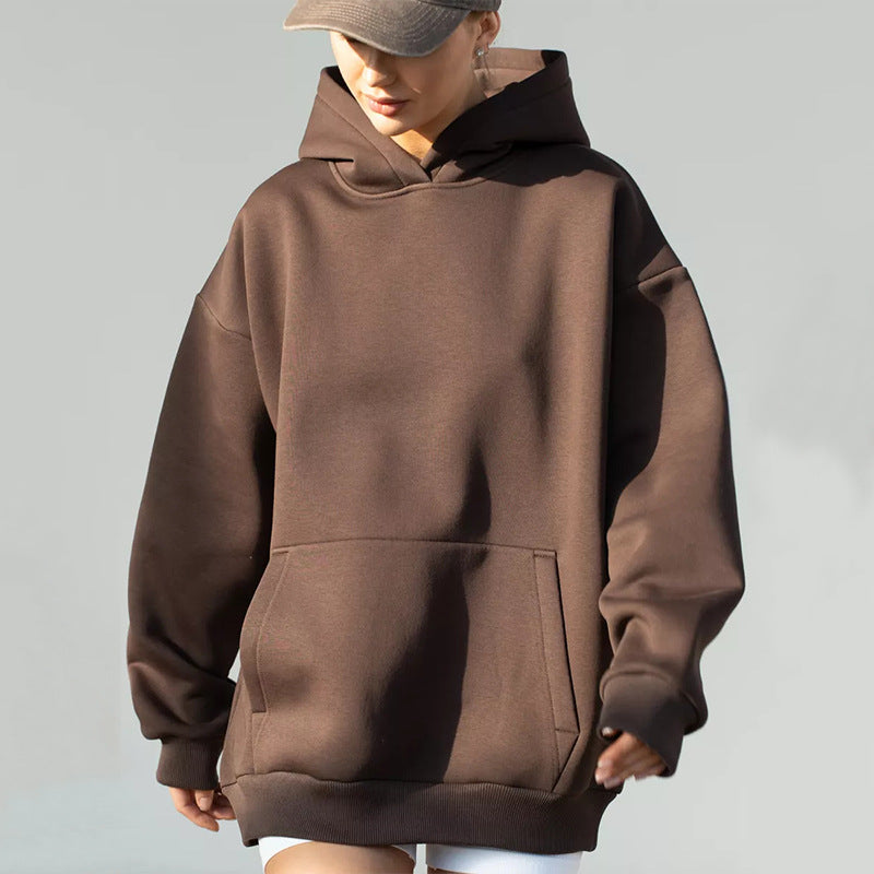 Damen Oversized Hoodie mit praktischem Kangaroo-Taschen-Design Stalluxe