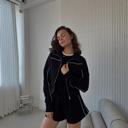 Damen Freizeit-Tanktop und Shorts Set Stalluxe
