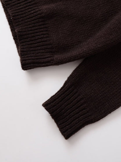 Damen lässiger Strickpullover mit Rundhalsausschnitt und überschnittenen Schultern Stalluxe