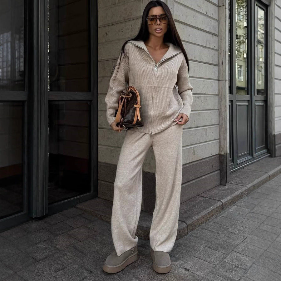 Damen modischer Reißverschluss-Sweater im Rippdesign mit lässigem Schnitt Stalluxe