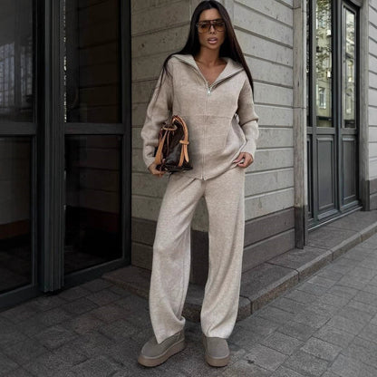 Damen modischer Reißverschluss-Sweater im Rippdesign mit lässigem Schnitt Stalluxe