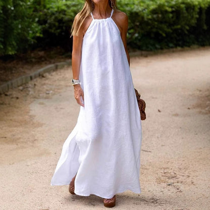Damen Maxikleid mit Spaghettiträgern und elegantem fließendem Schnitt Stalluxe