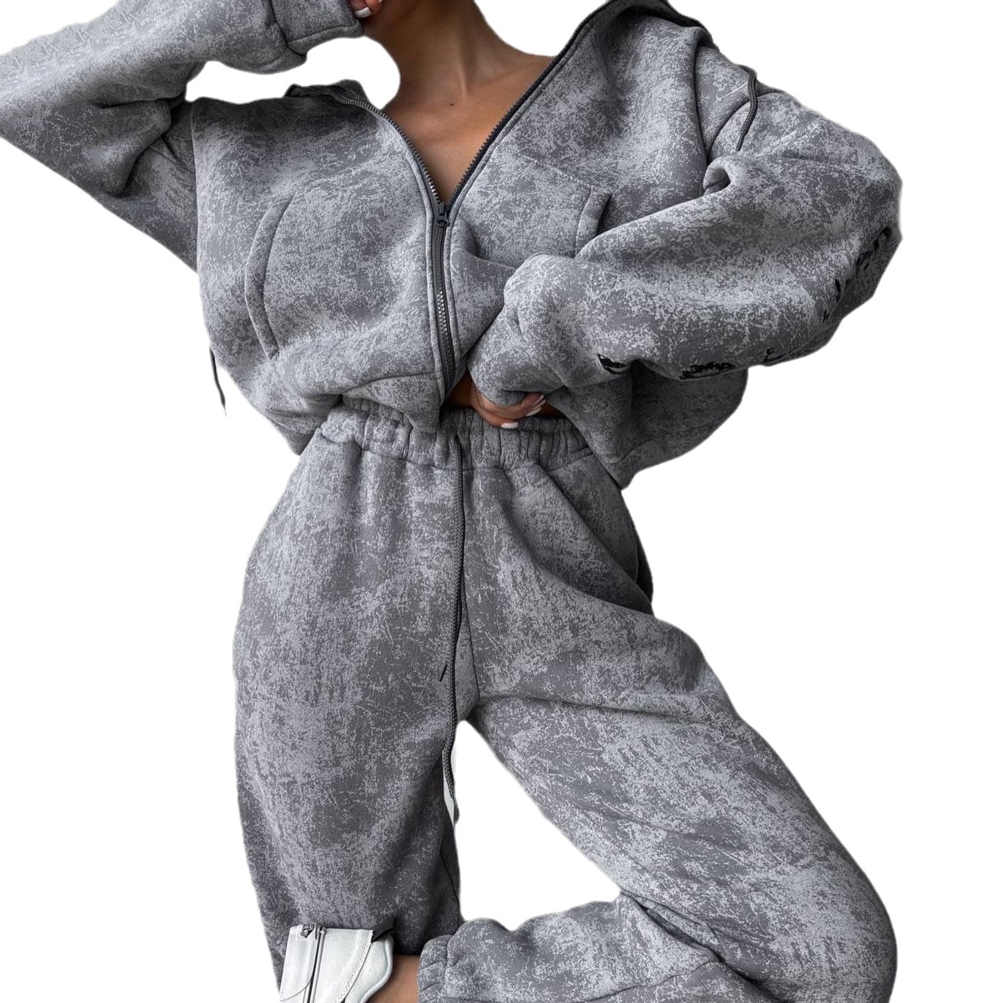 Damen Kapuzenanzug mit sportlichen Akzenten und lässigem Schnitt Stalluxe