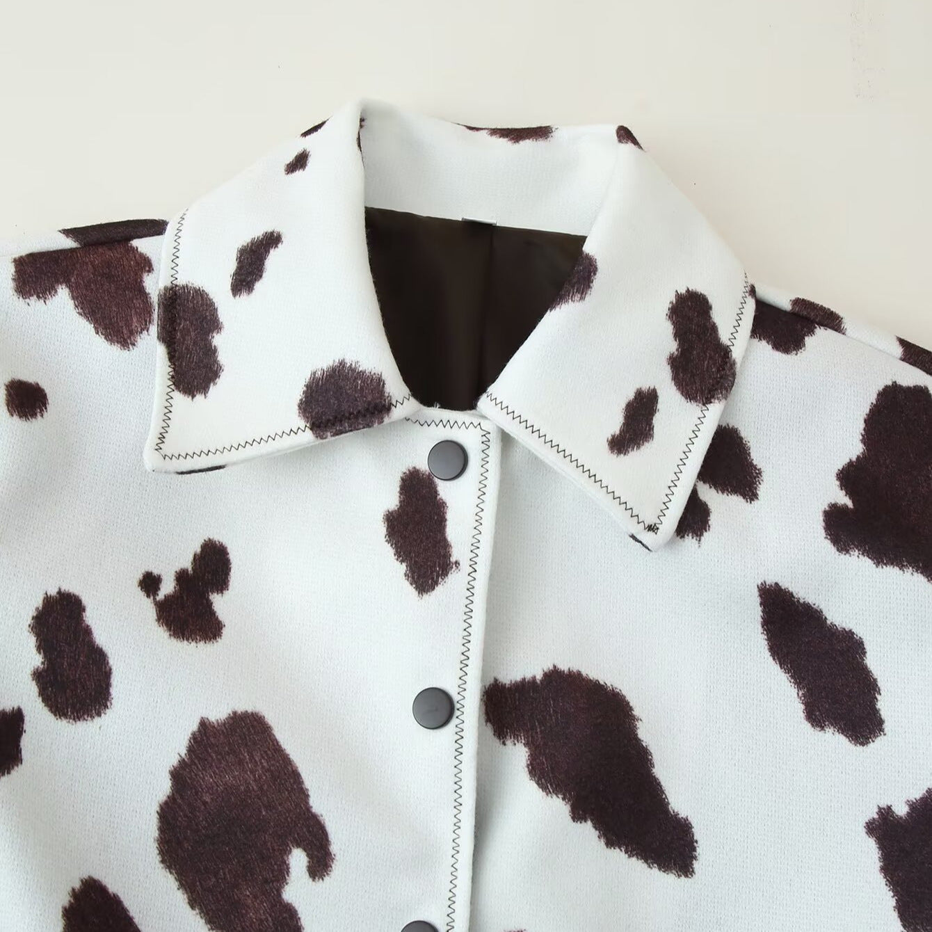 Damen modische Jacke im kreativen Kuhmotiv Stalluxe