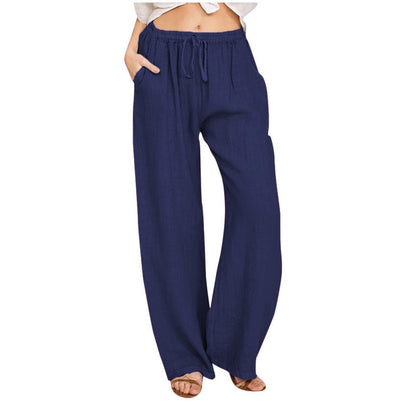 Damen weite Leinenhose Stalluxe