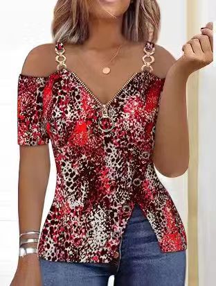 Damen Modisches Oberteil mit asymmetrischem Schnitt und Glitzerdetails Stalluxe