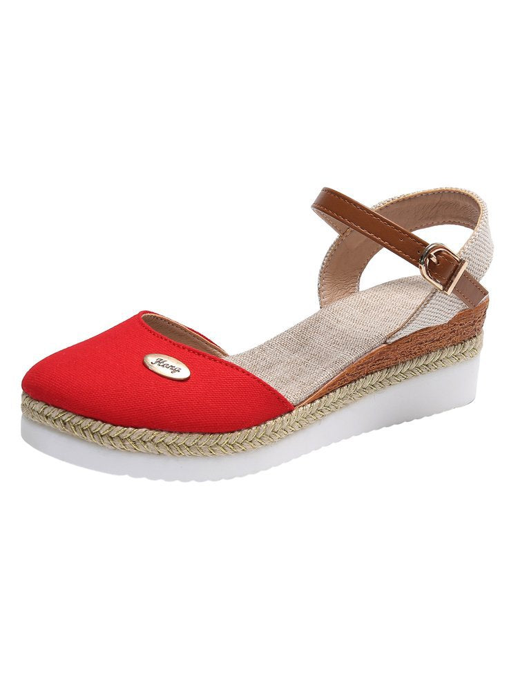Damen Wedge-Sandaletten mit elegantem Riemen und komfortablem Fußbett Stalluxe