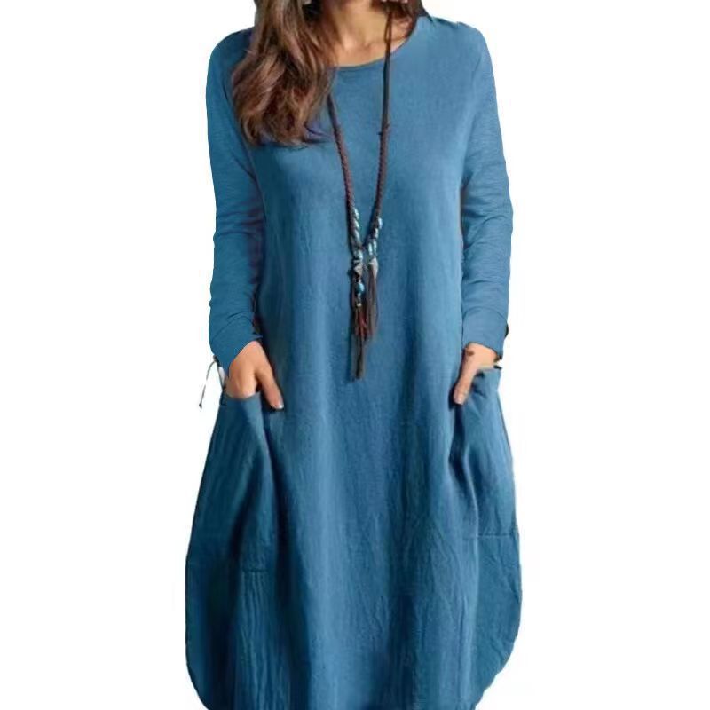 Damen Freizeit-Kleid mit eleganten Taschen und lässigem Schnitt Stalluxe