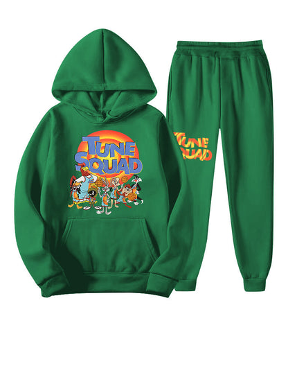 Damen Hoodie und Jogginghose Set mit auffälligem Tuneschrige-Design Stalluxe