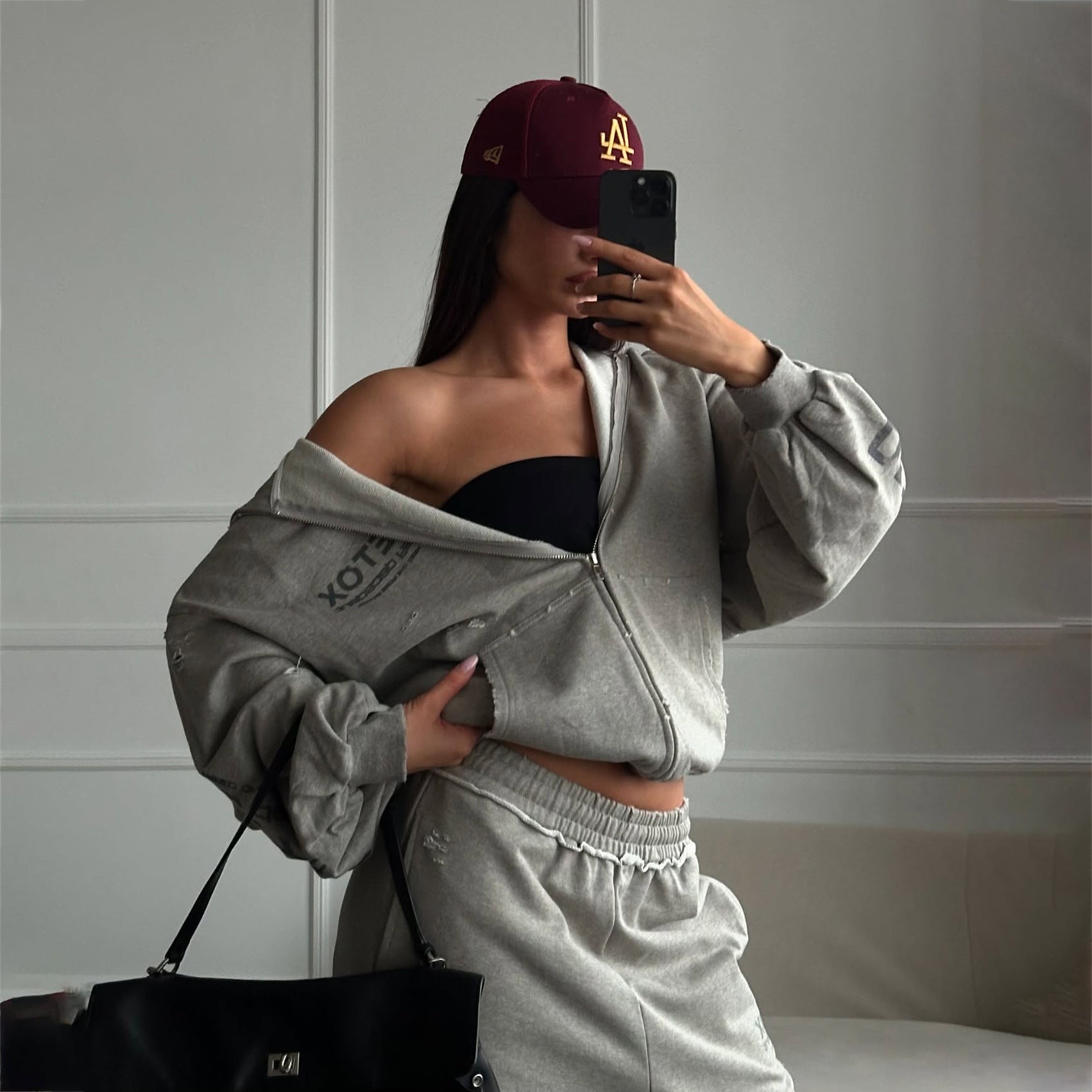 Damen Sportliches Freizeitanzugset mit Kapuzenpullover und bequemen Jogginghosen Stalluxe