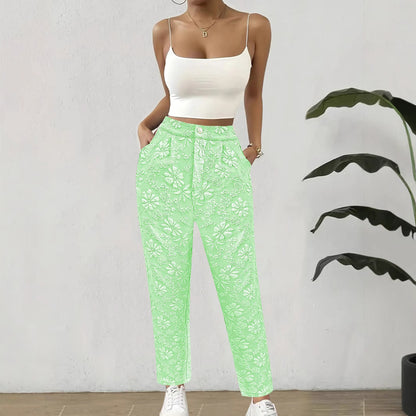 Damen Blumenmuster Freizeithose Stalluxe