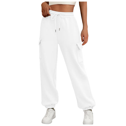 Damen Cargo-Hose mit Gummibund und seitlichen Taschen Stalluxe