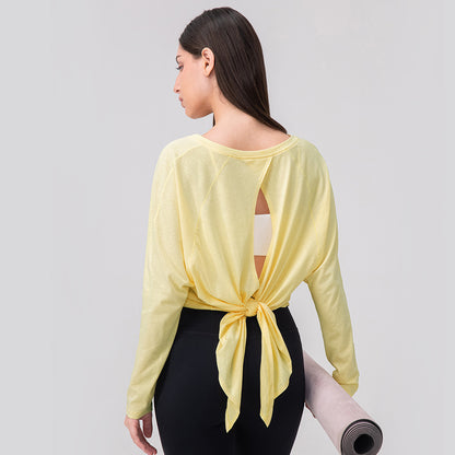 Damen Sportoberteil mit innovativem Rückenknotendesign Stalluxe