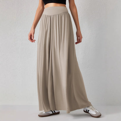 Damen luftiger Maxirock mit weitem Schnitt und elastischem Bund Stalluxe