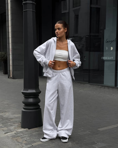 Damen lässiger Oversize Sweatanzug mit kapuze und weitem Schnitt Stalluxe