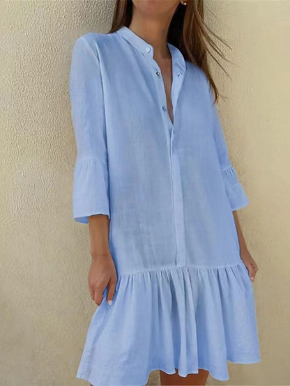 Damen Hemdkleid mit Rüschen Stalluxe