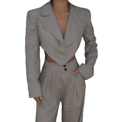 Damen Cropped Blazer mit modernem Schnitt und figurbetontem Design Stalluxe
