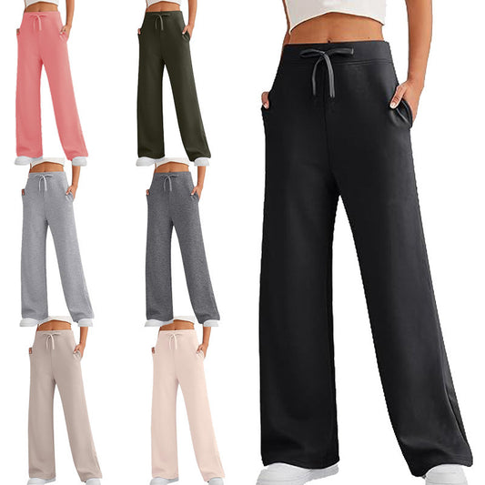 Damen Bequeme Lounge-Hose mit weitem Schnitt und praktischen Taschen Stalluxe
