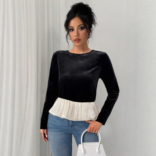 Damen Exklusive Bluse mit plissierter Taillierung Stalluxe