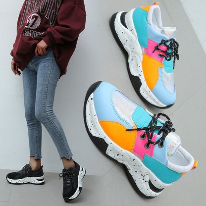 Damen Komfortable und stylische Sneakers im Tiermuster-Design Stalluxe