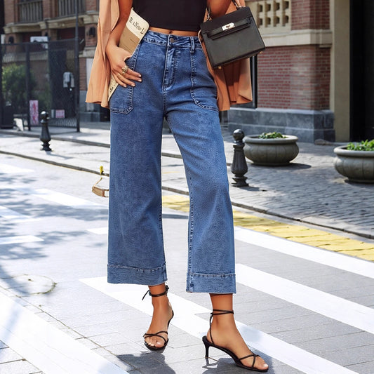 Damen Hochgeschnittene Culottes aus Denim Stalluxe
