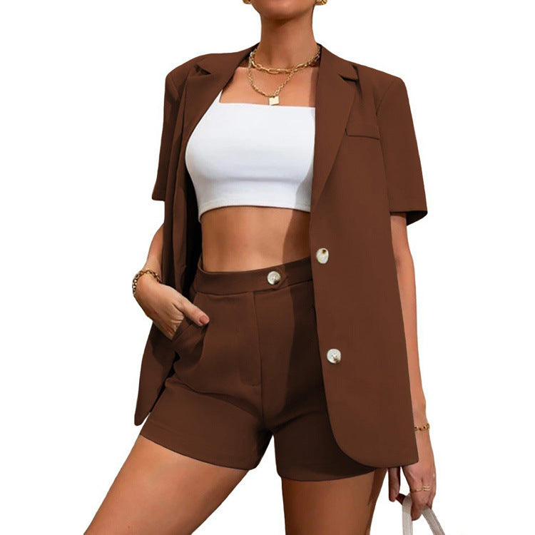 Damen Kurzblazer und Shorts Set Stalluxe