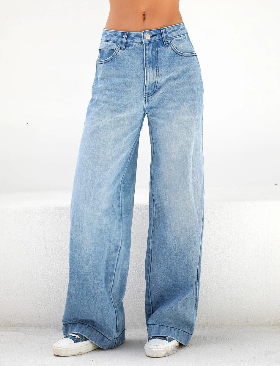 Damen Weite Jeanshose Stalluxe