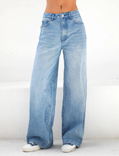 Damen Weite Jeanshose Stalluxe