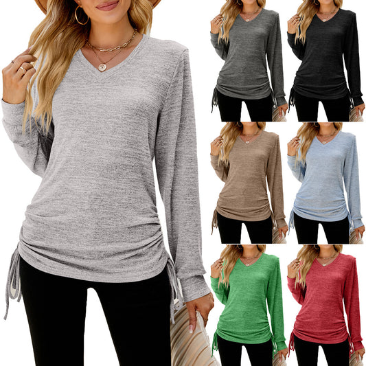 Damen Langarmshirt mit verstellbarem Bund Stalluxe