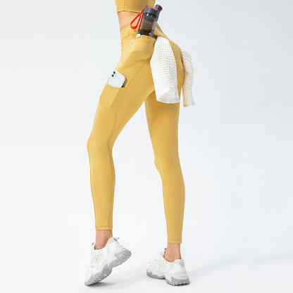 Damen Sportleggings mit integrierten Taschen und hohem Bund für optimalen Halt Stalluxe