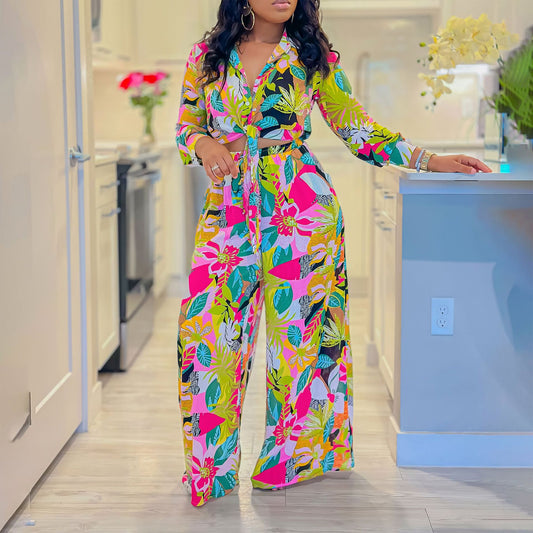 Damen Eleganter Jumpsuit mit floralen Mustern und tailliertem Schnitt Stalluxe
