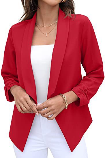 Women's Casual Open Front Blazer Stalluxe