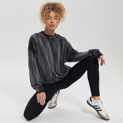 Damen Lässiger Oversized Pullover mit modischen Akzenten und strukturiertem Stoff Stalluxe