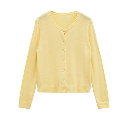 Damen kurzärmelige Strickjacke mit Knopfverschluss Stalluxe