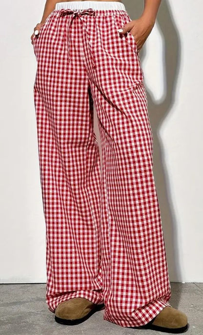Damen weite Sommerhose mit elastischem Bund und Kordelzug Stalluxe