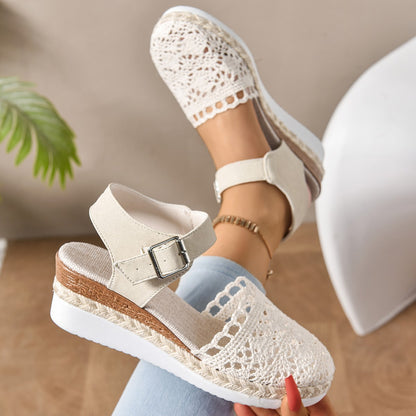Damen Keilsandaletten mit strapazierfähigem Riemendesign und atmungsaktivem Obermaterial Stalluxe