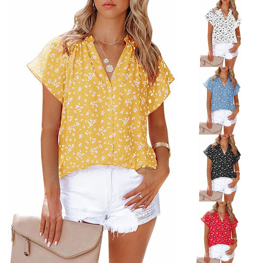 Damen lässige Bluse mit fließenden Ärmeln Stalluxe