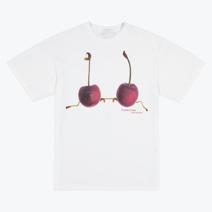 Damen T-Shirt mit kreativem Kirschmotiv und lässigem Schnitt Stalluxe