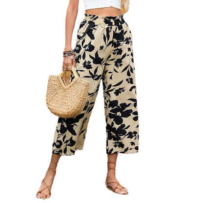 Damen Stylische, weite Blumenhose Stalluxe