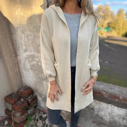 Damen Kapuzenmantel aus weichem Viskose-Mix Stalluxe