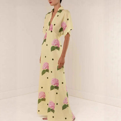 Damen Maxi-Kleid mit floralem Druck Stalluxe