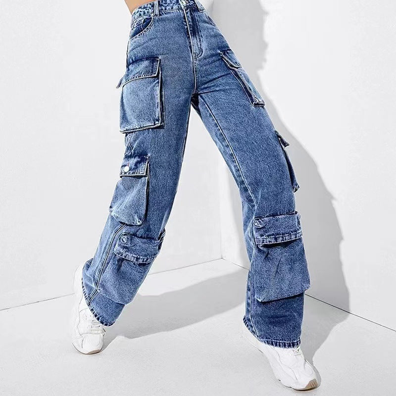 Damen Cargo-Jeans im Vintage-Stil Stalluxe