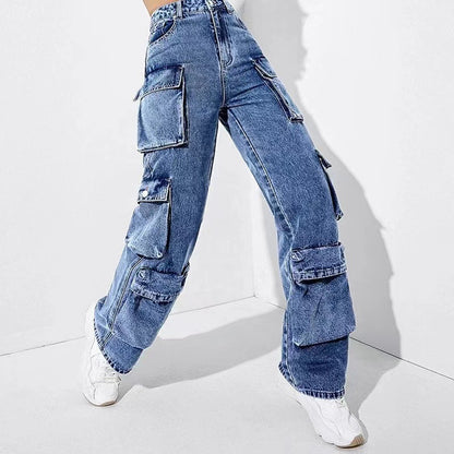 Damen Cargo-Jeans im Vintage-Stil Stalluxe