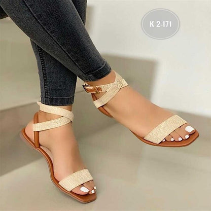 Damen Riemensandalen mit modischem Riemendesign und verstellbarem Knöchelriemen Stalluxe