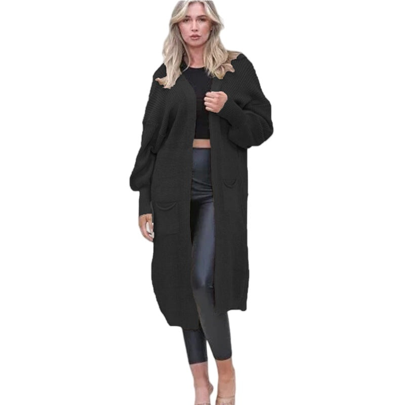 Damen Langarm-Strickcardigan mit edlem Strukturdesign und praktischen Taschen Stalluxe
