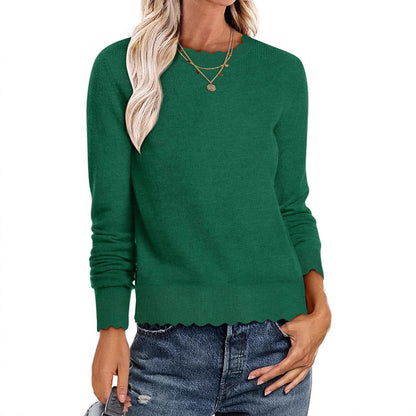 Damen Sweater mit Wellenkante Stalluxe