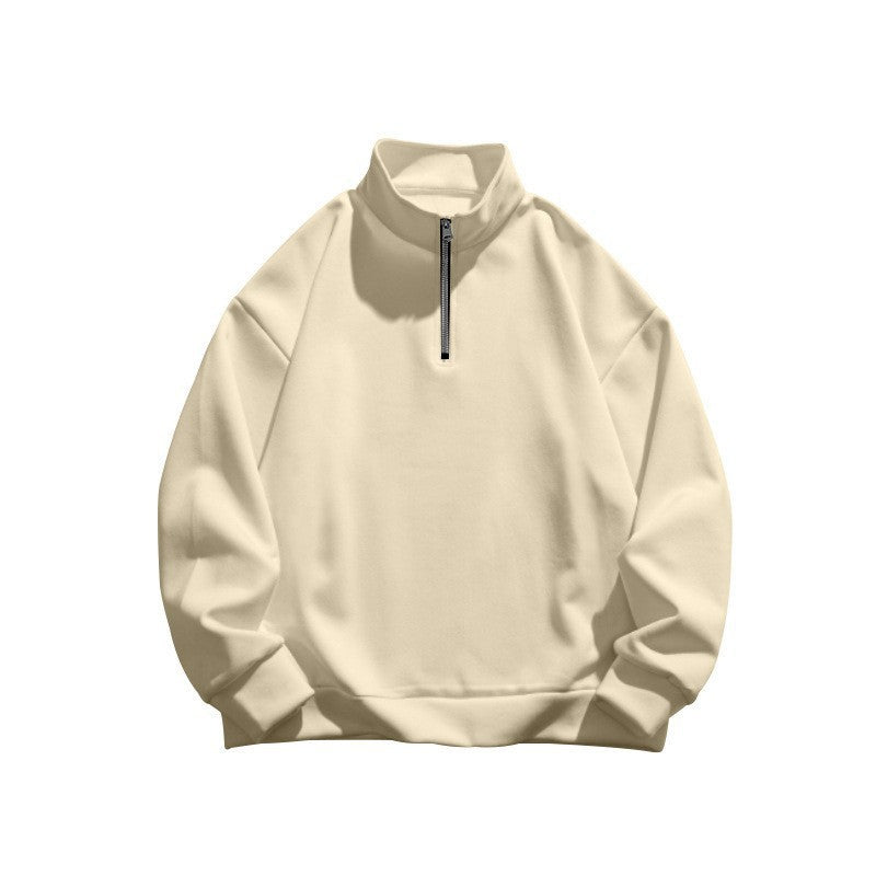 Damen Sportlicher Stehkragen Pullover mit Reißverschluss Stalluxe