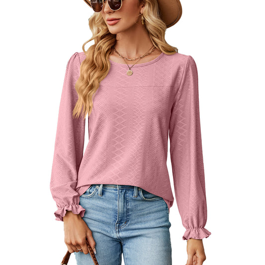 Damen Blusenshirt mit Raffungen und elegantem Strukturdesign Stalluxe
