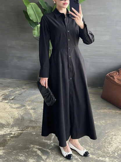 Damen Hemdkleid mit eleganter Knopfleiste und taillierter Figur Stalluxe