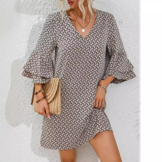 Damen Strandkleid mit voluminösen Ärmeln Stalluxe